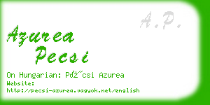 azurea pecsi business card